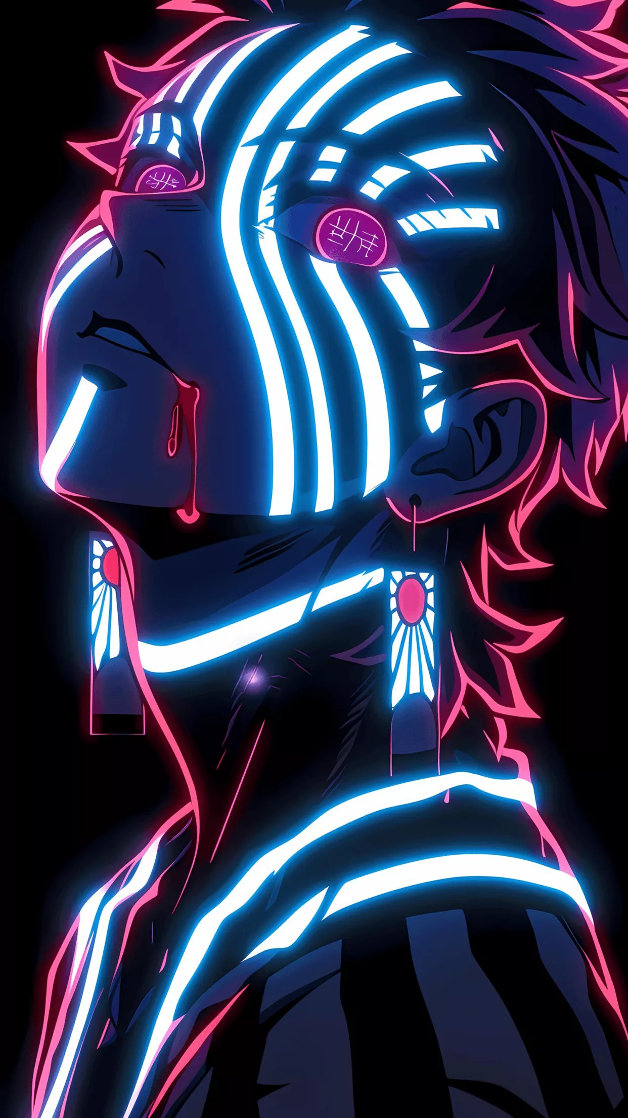 Neon Wallpaper 4K, Akaza