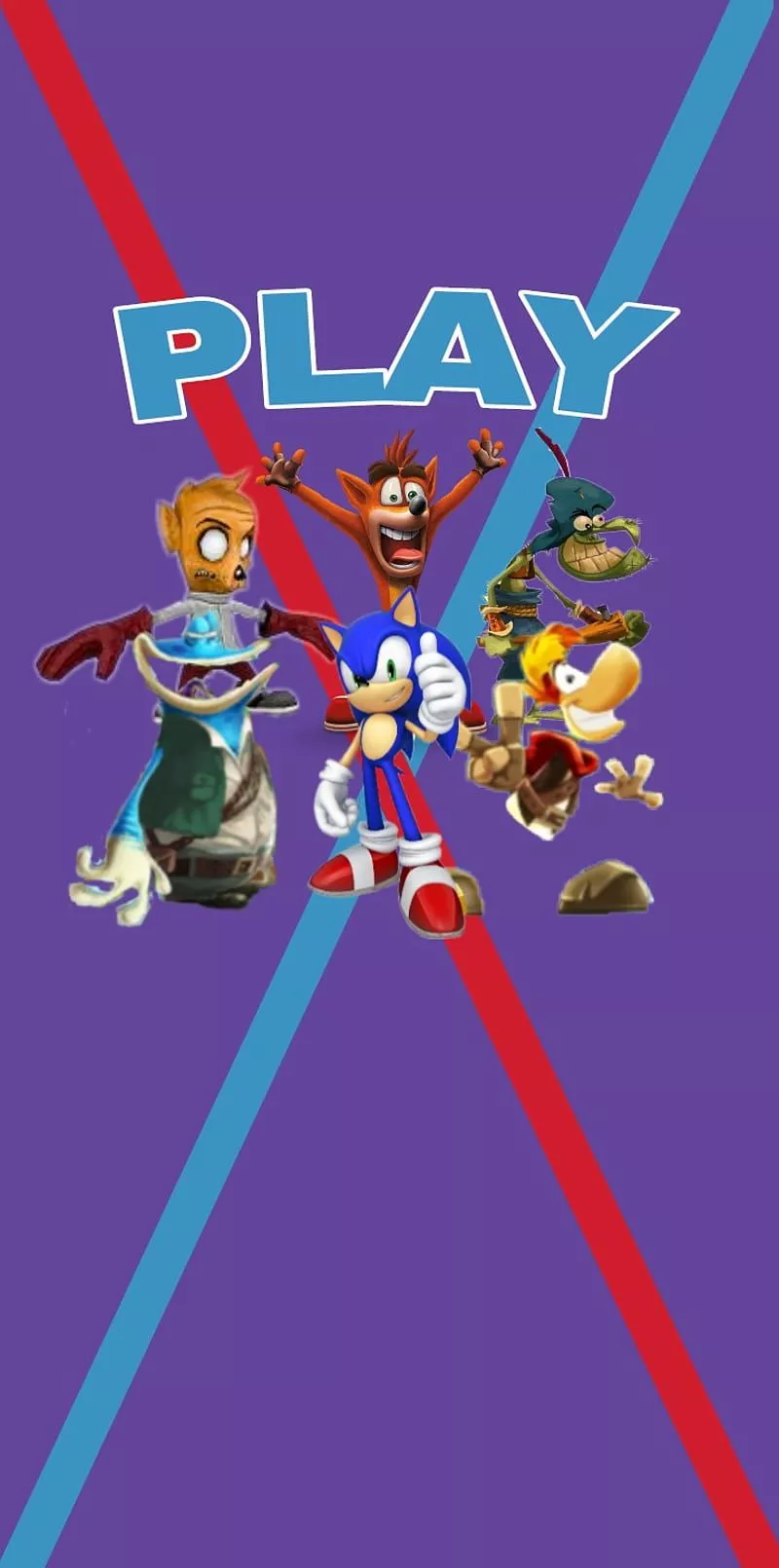 Crash vs Rayman, bandicoot, crash