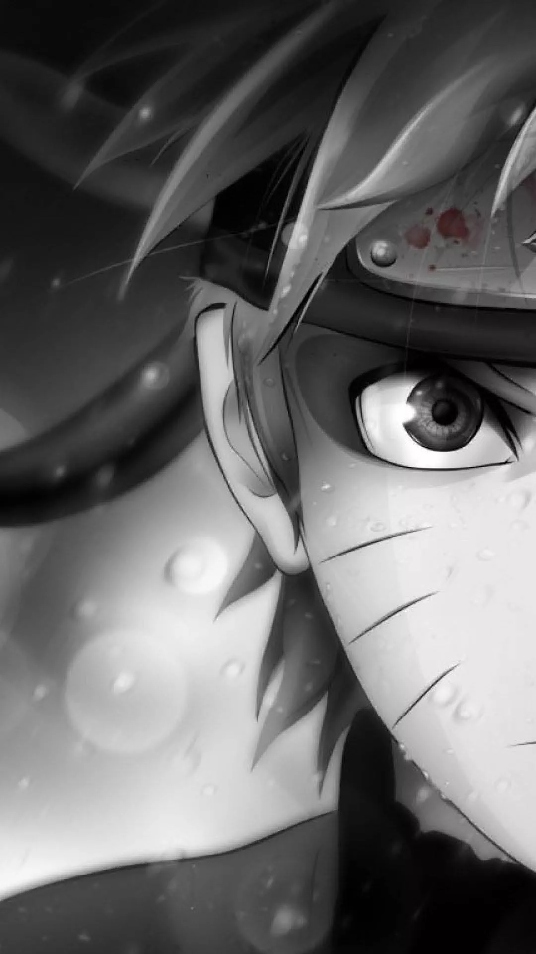 Monochromatic Naruto iPhone Wallpaper