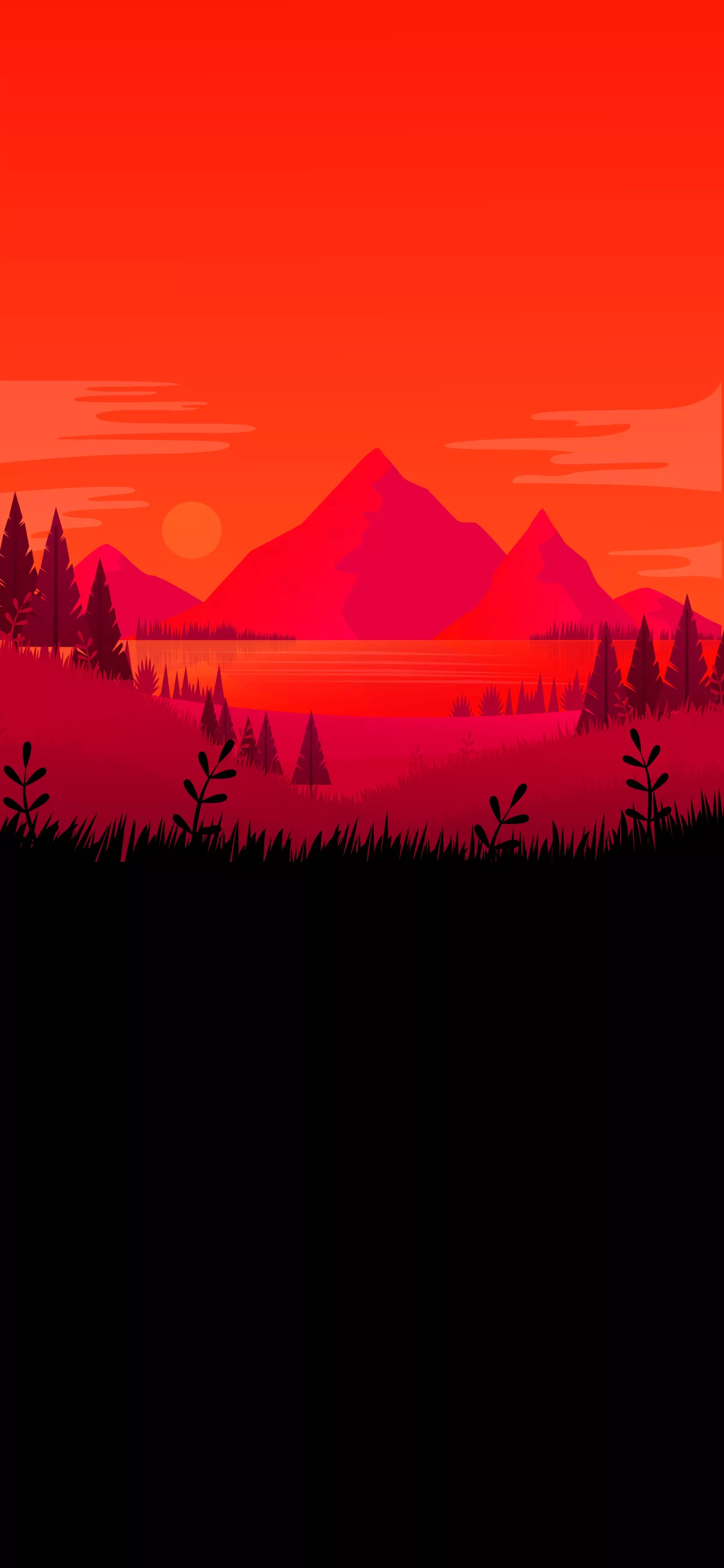 AMOLED MINIMALIST NATURE LANDSCAPE
