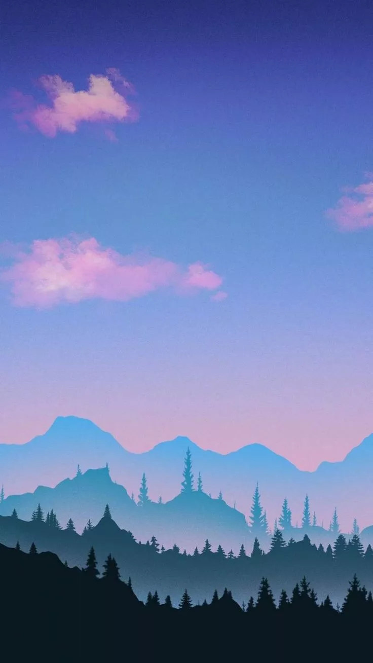 Minimal Nature Sunset iPhone Wallpaper