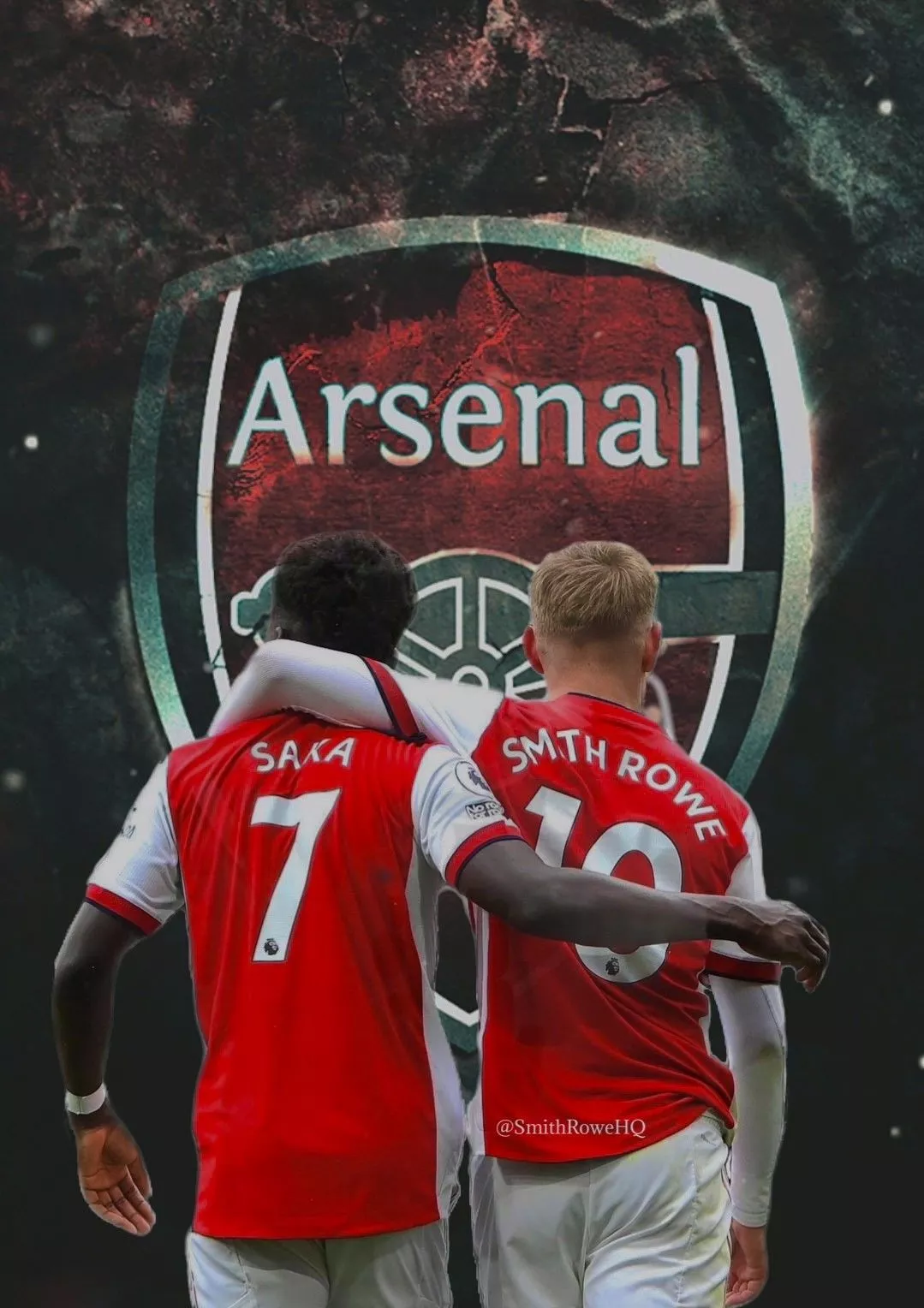 Smith rowe and Saka wallpaper Arsenal ❤️⚽