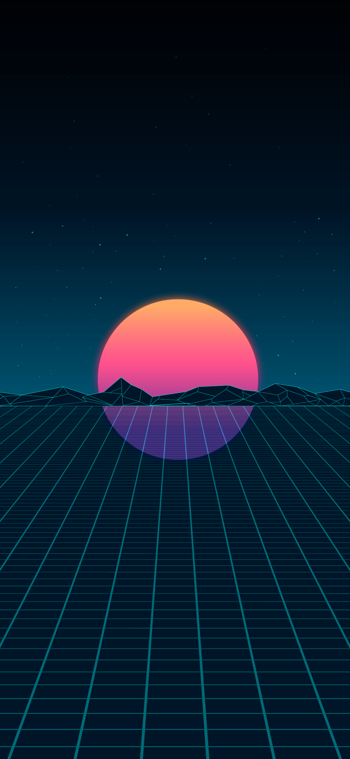 COOL RETRO STYLE SUN WALLPAPER