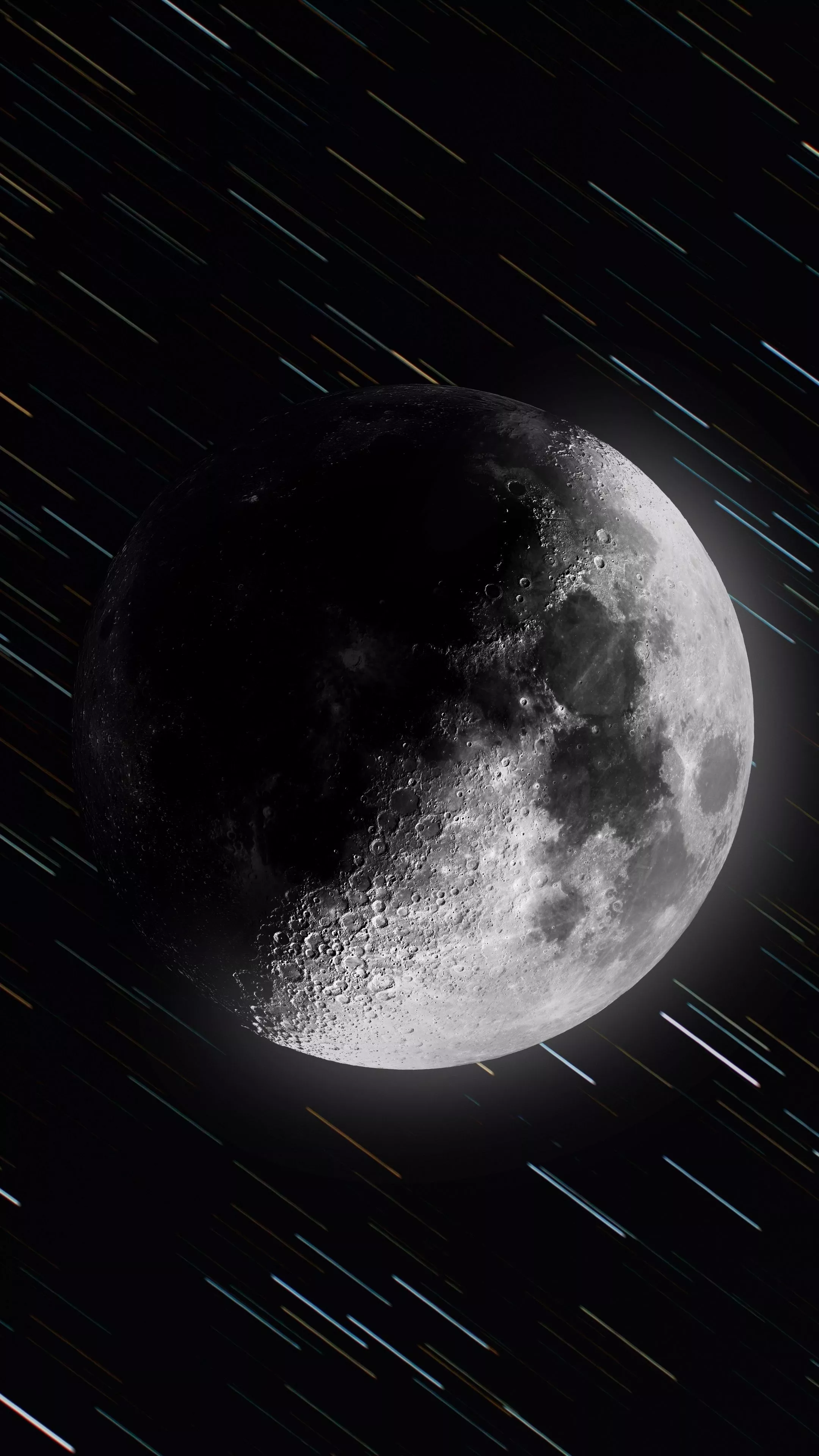 Moon Wallpaper 4K, Monochrome, Dark