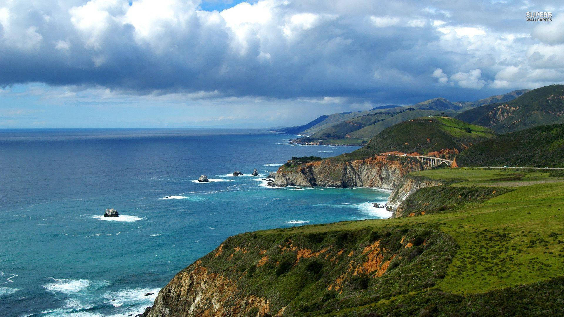 Stunning Cliffs Of Big Sur At Sunset