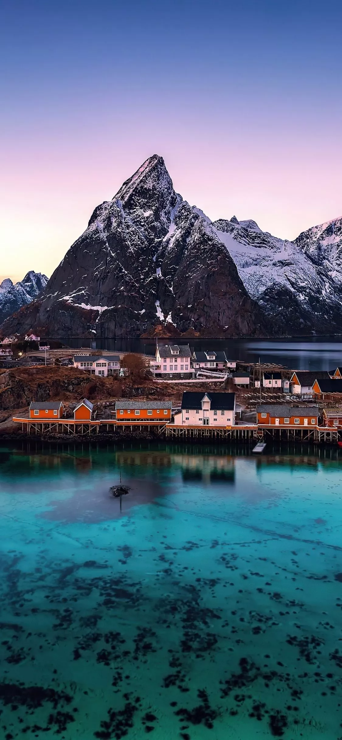 wallpaper 1125x2436 norway's sunrises