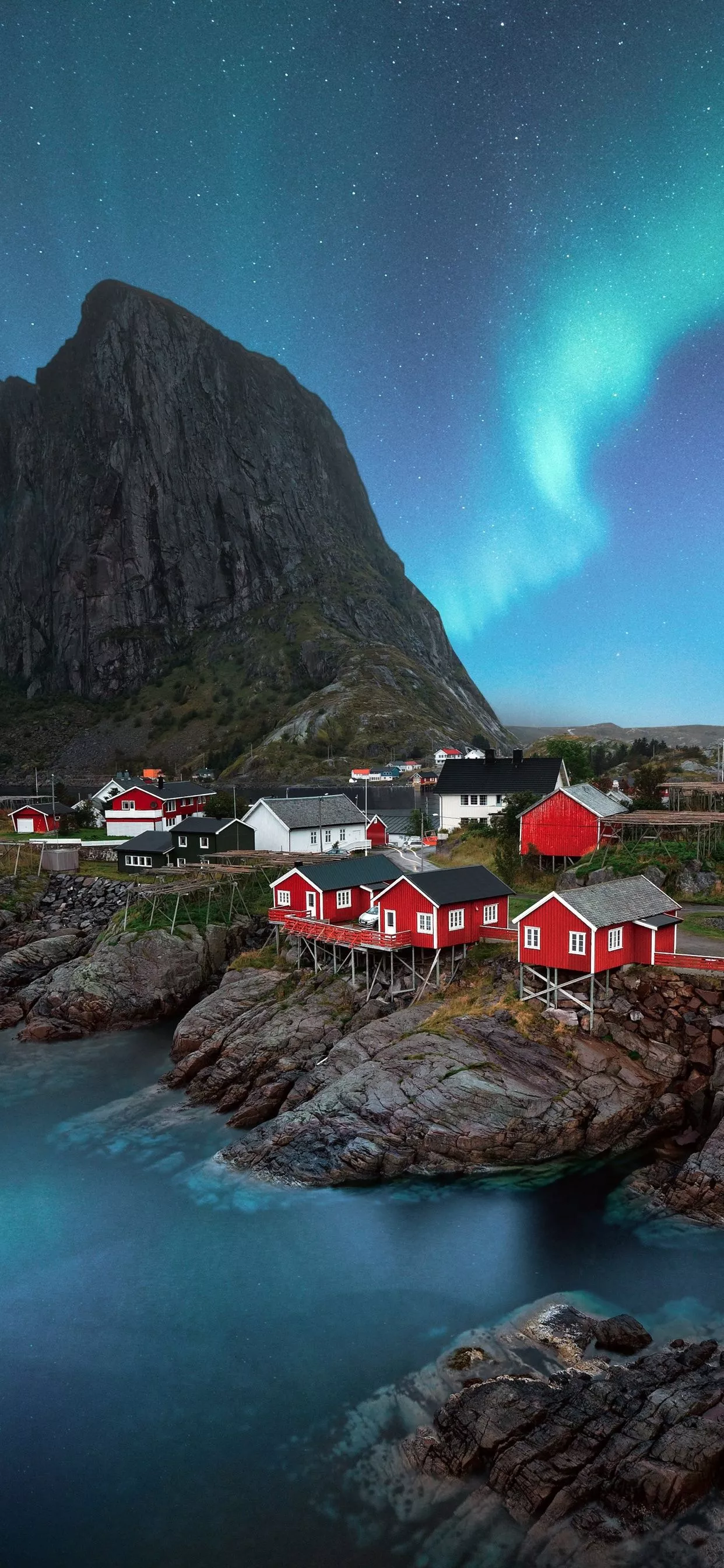 Lofoten islands Wallpaper 4K, Aurora