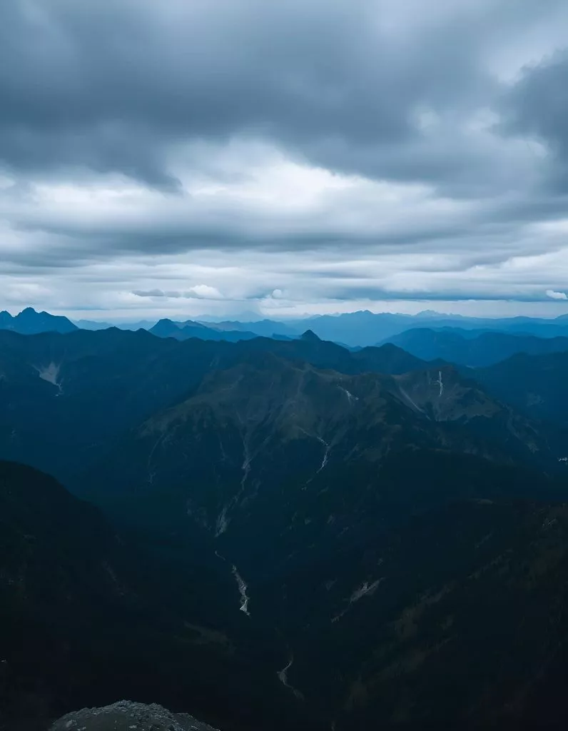 Dramatic Mountain Landscape Under