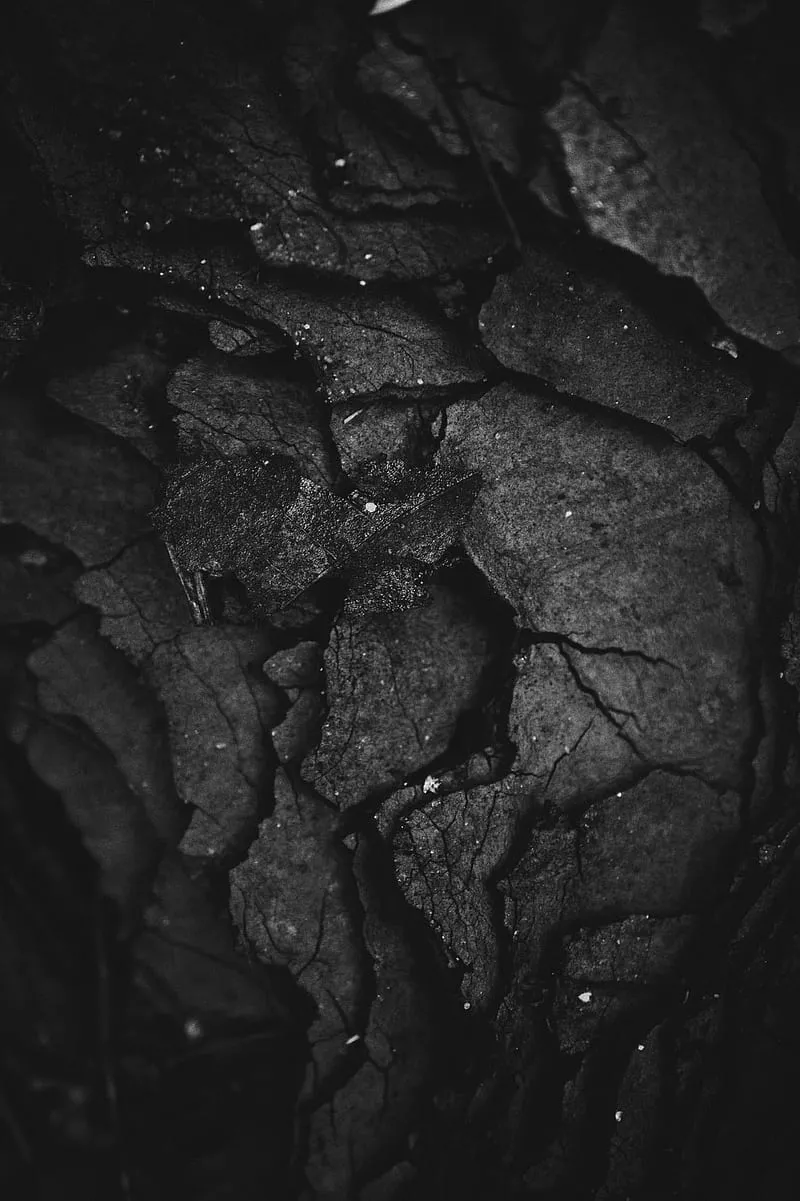 Black Stone, dark, coal, wood, walls, rocks, HD phone wallpaper