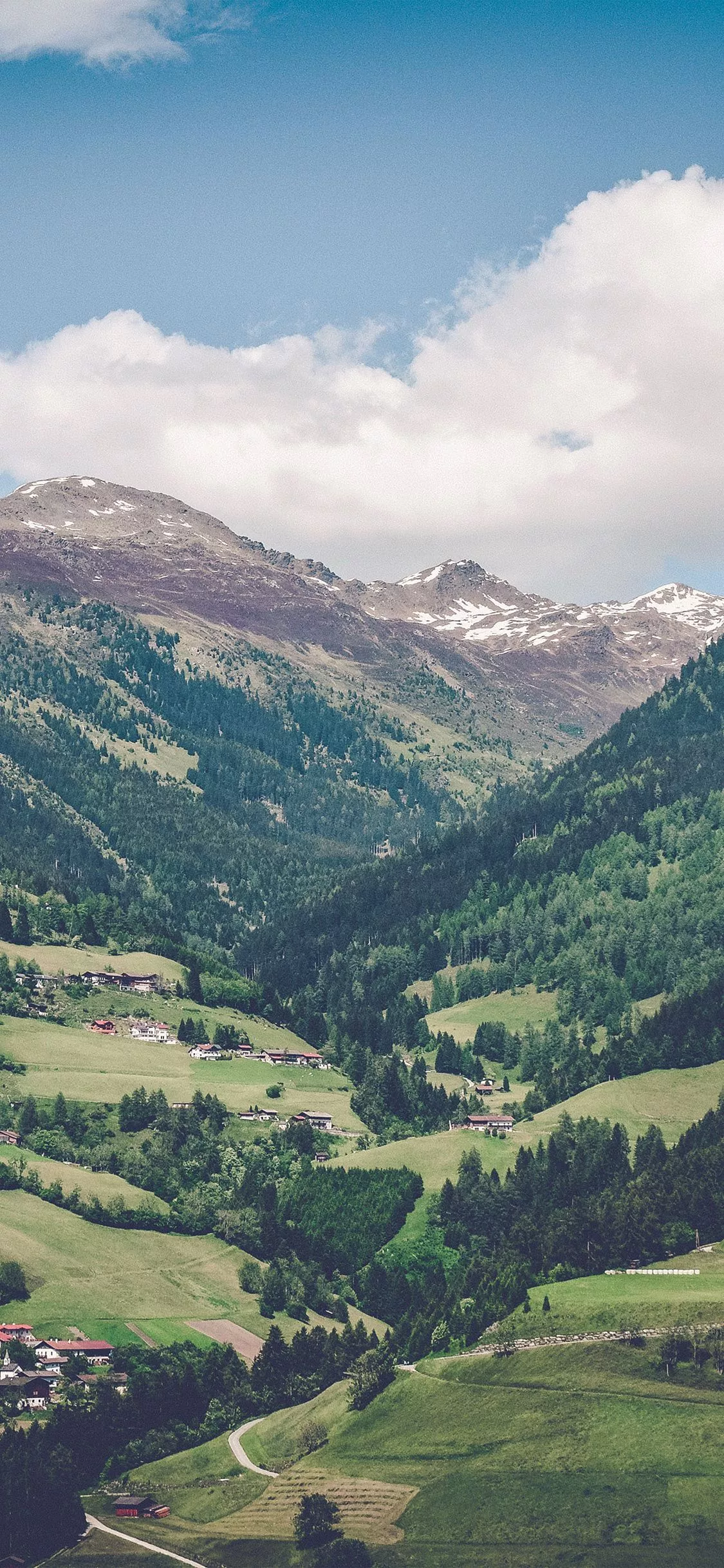 Summer Mountain Town Nature Green