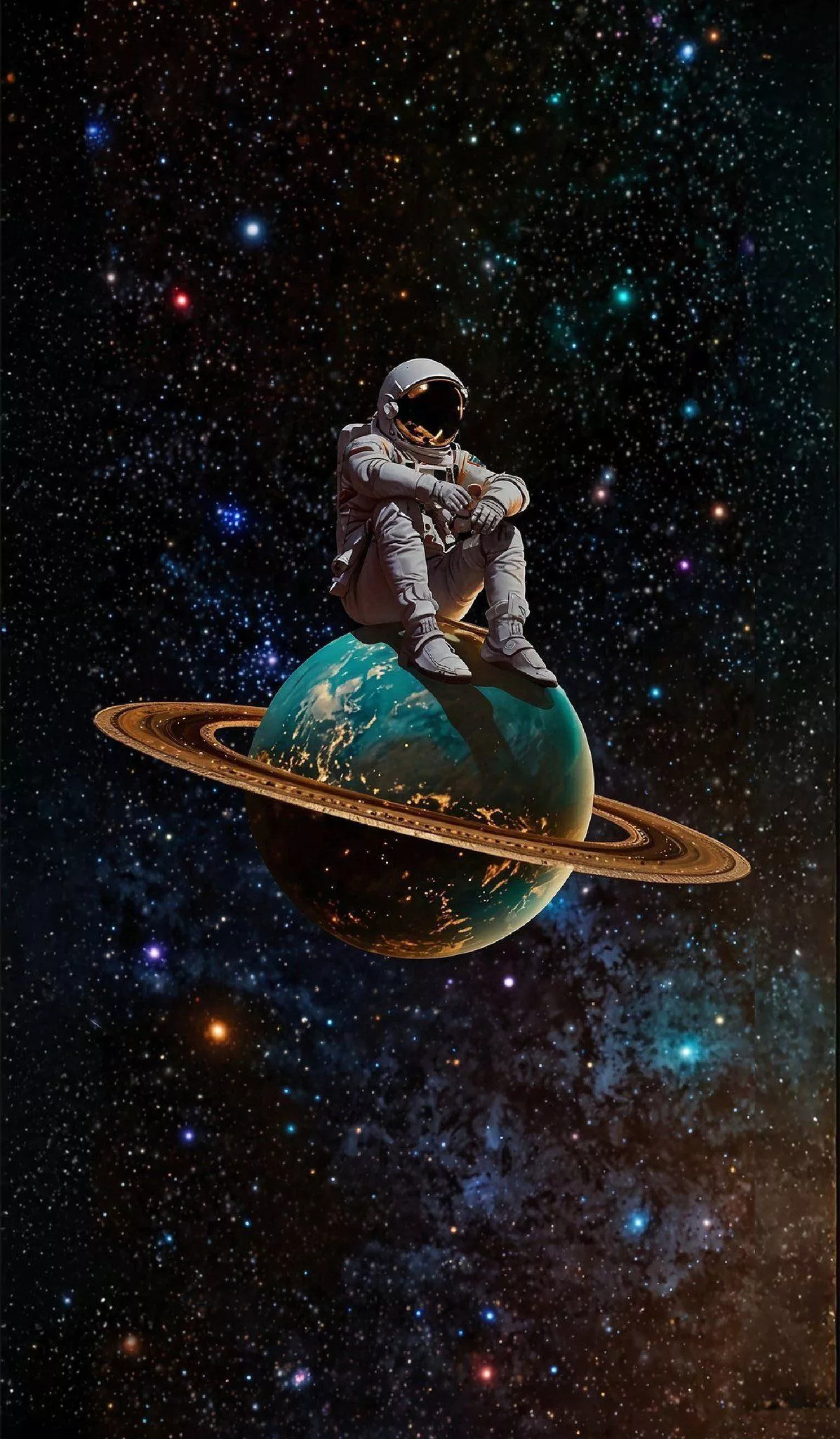 Creative Unique Astronaut Wallpaper For iPhone 14 15 16 Pro And Pro Max