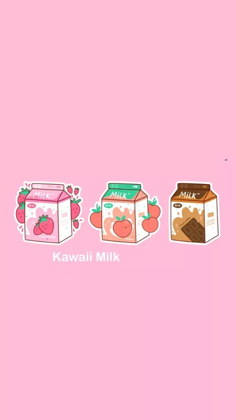 Kawaii, chocolate, peach, strawberry