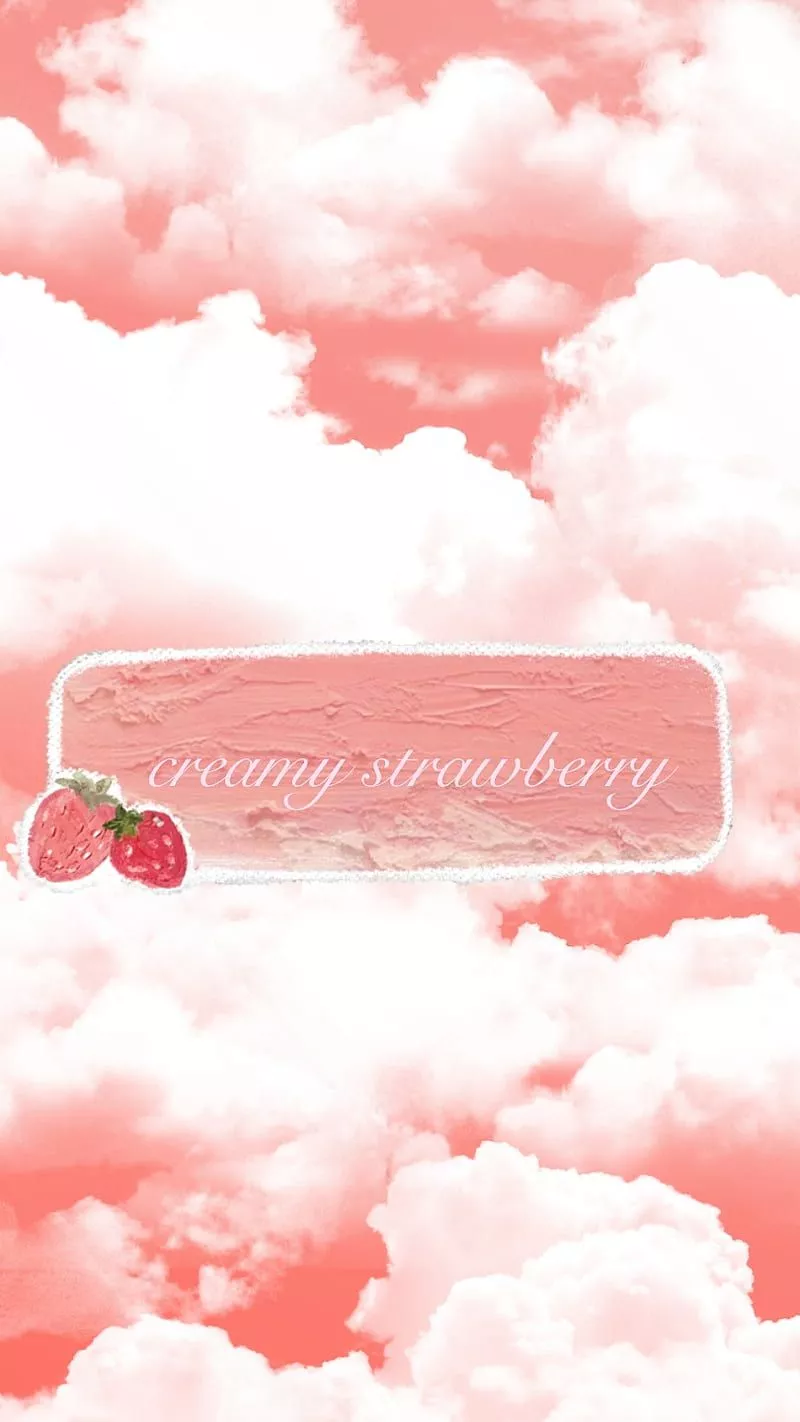 HD strawberry pink wallpaper