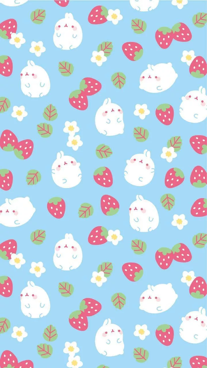 Molang And Strawberry Kawaii Cover