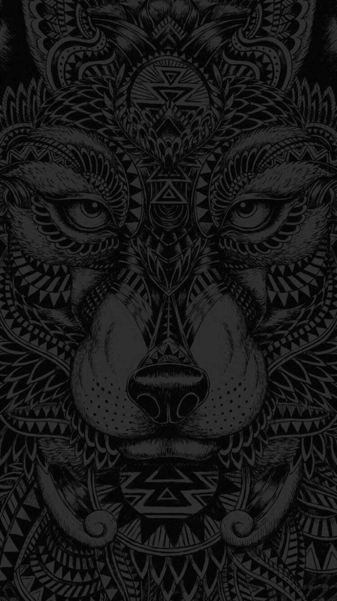 Tribal Wolf Dope iPhone Wallpaper
