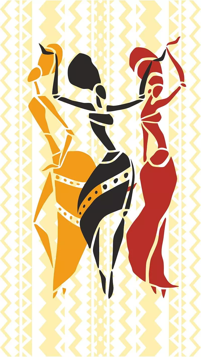 Tribal Painting Africa iPhone Wallpaper