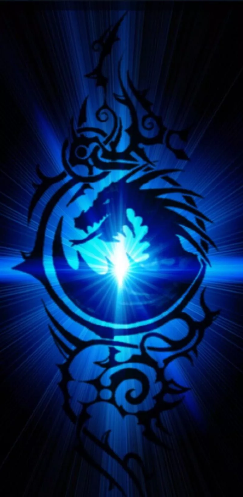 Dragon, black, blue, dark, dragons