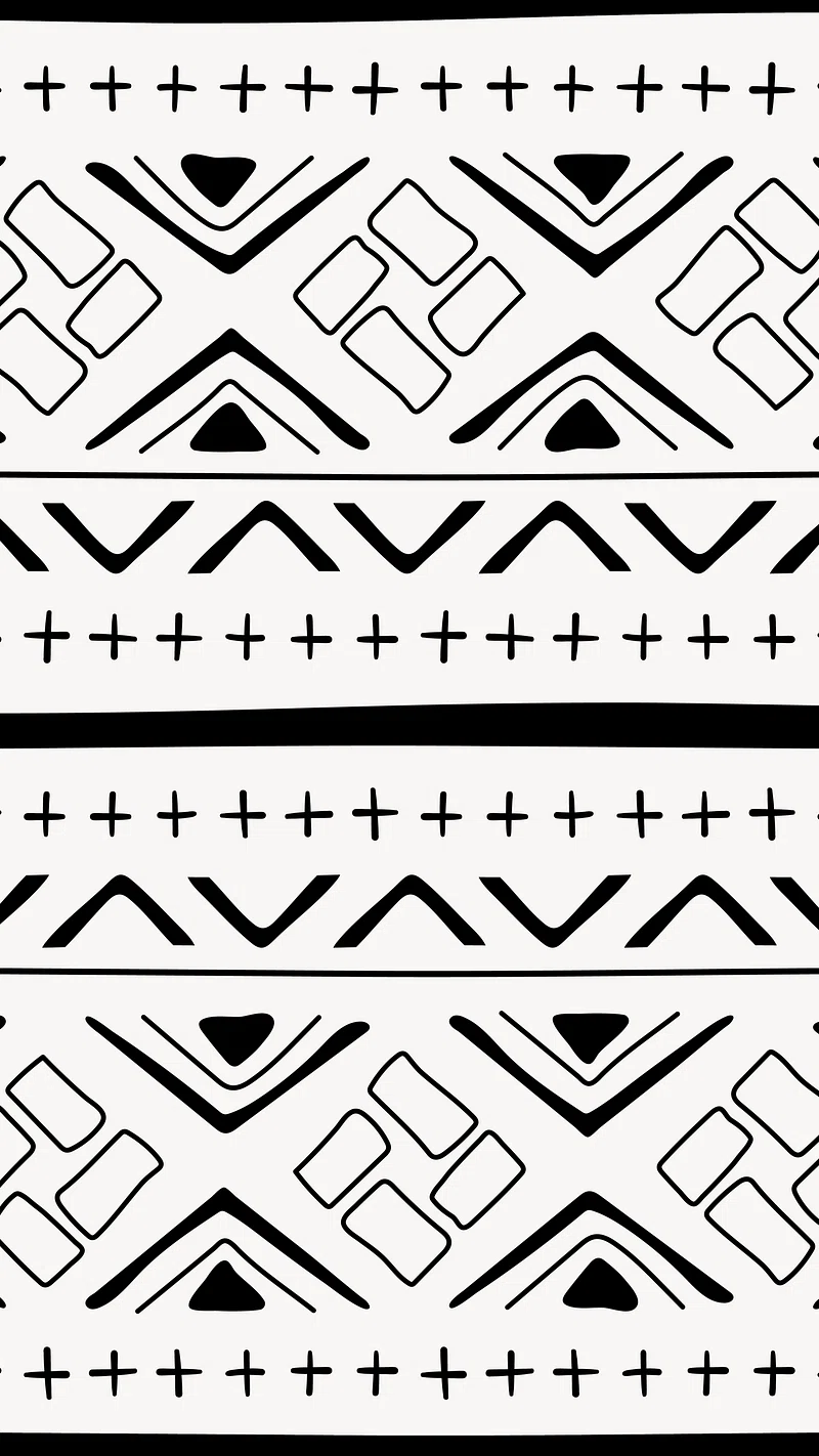 Aesthetic phone wallpaper, tribal aztec