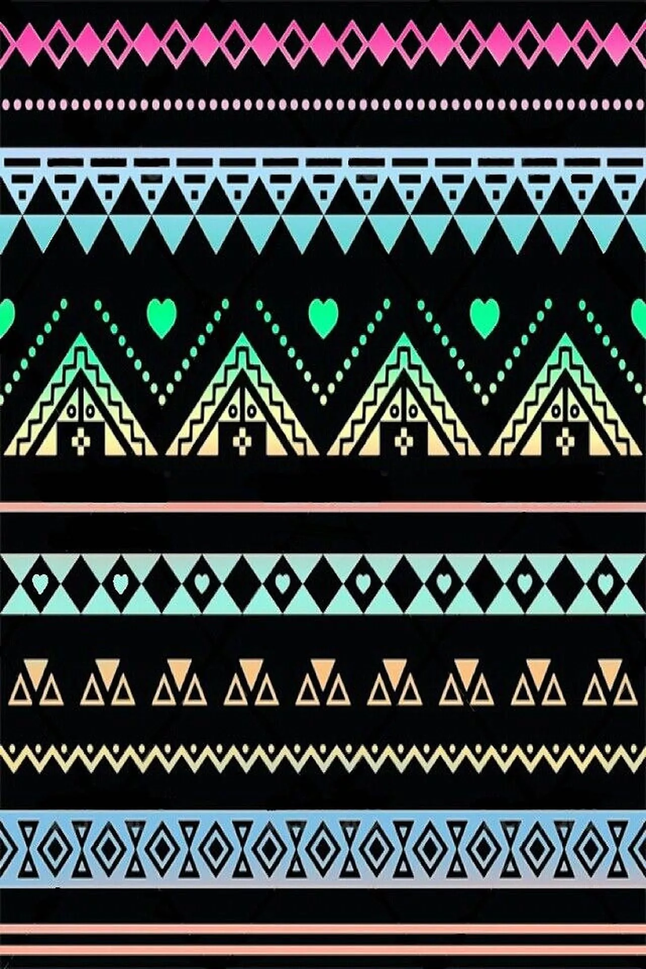 Download Dark Tribal Pattern Wallpaper