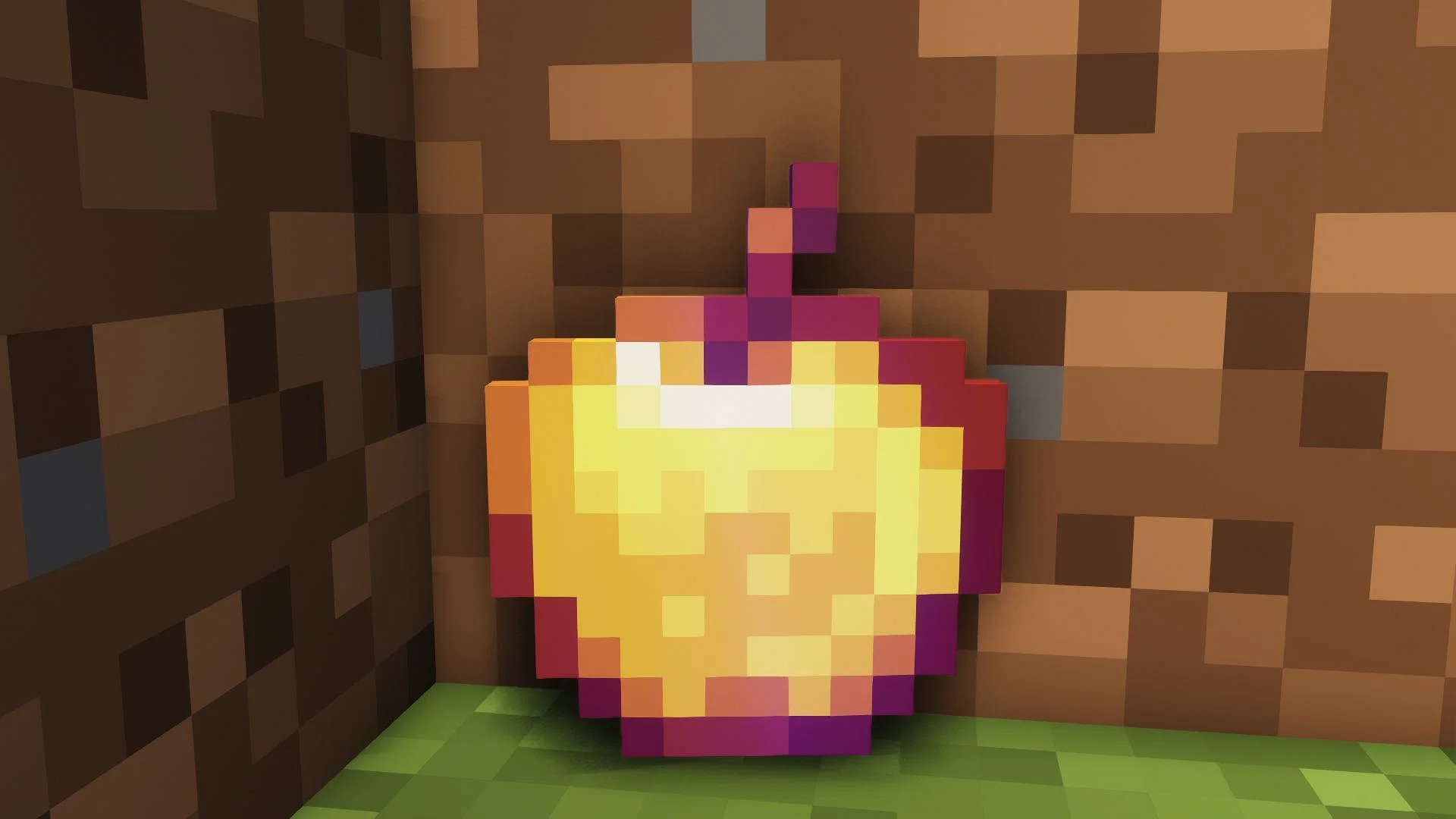 an enchanted golden apple in Minecraft