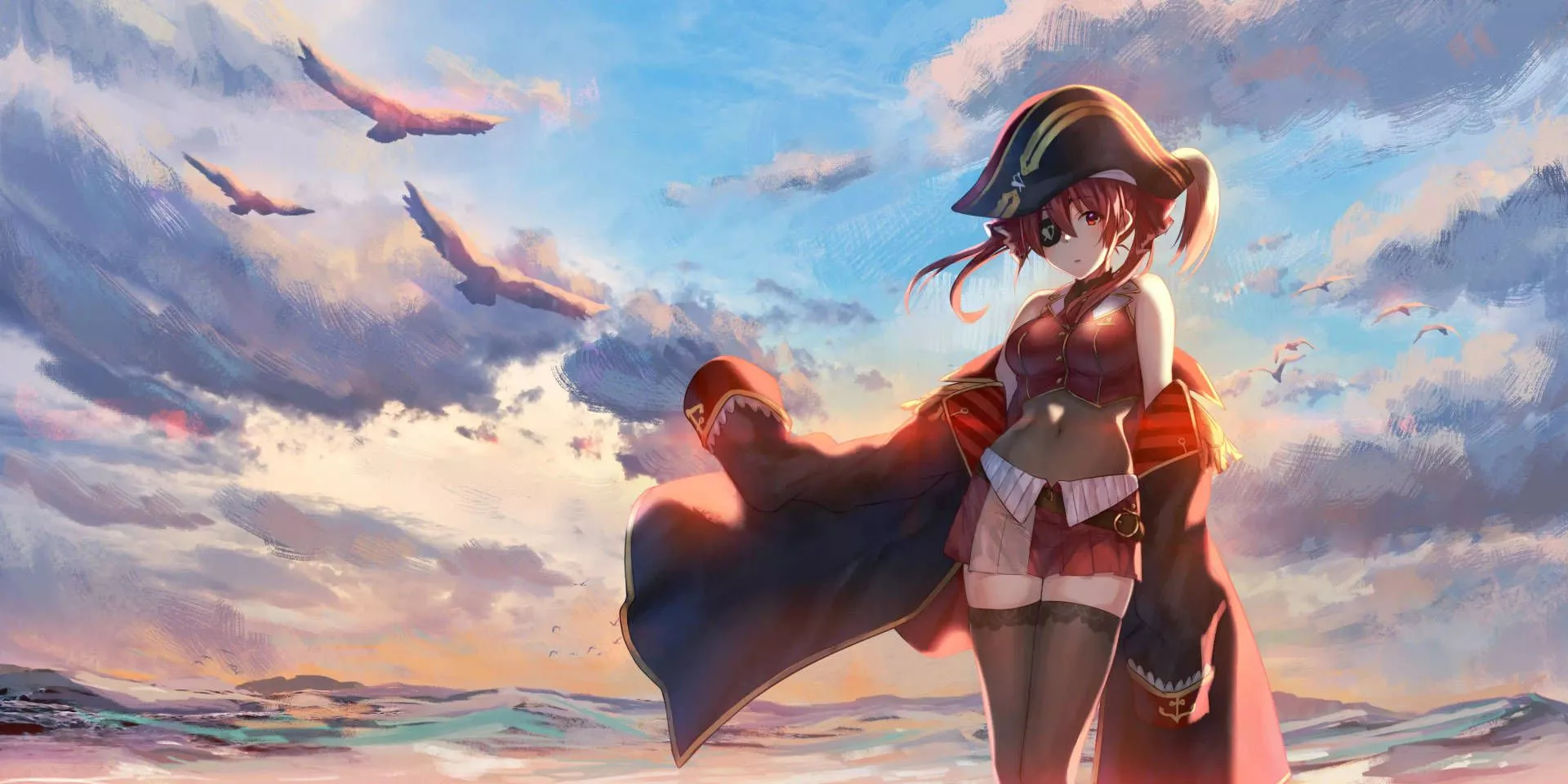 Seaside Aesthetic Anime Art Desktop