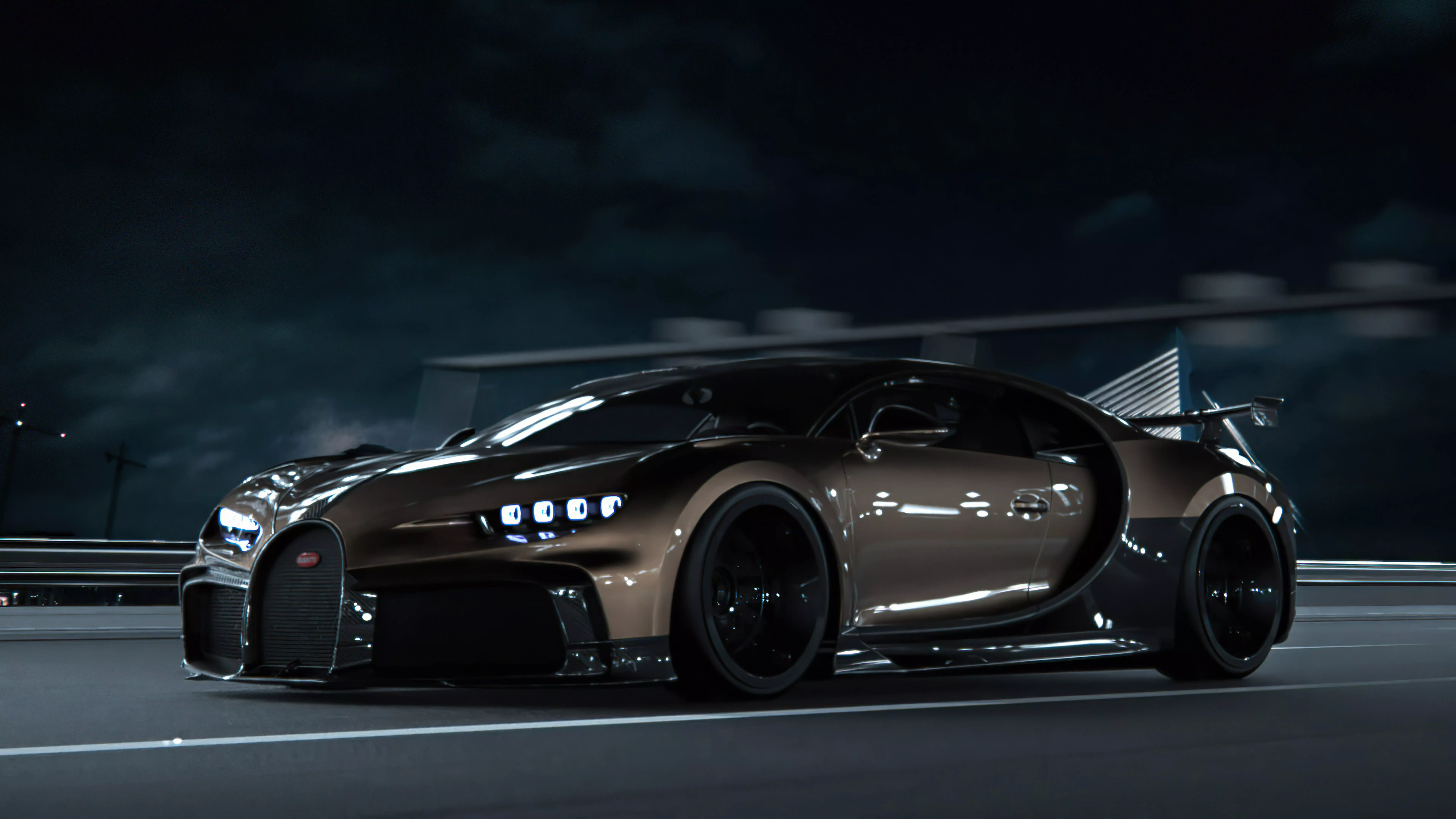 Bugatti Chiron CGI Wallpaper 8k HD