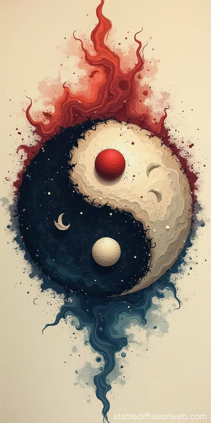 Yin yang symbol. Stable Diffusion Online