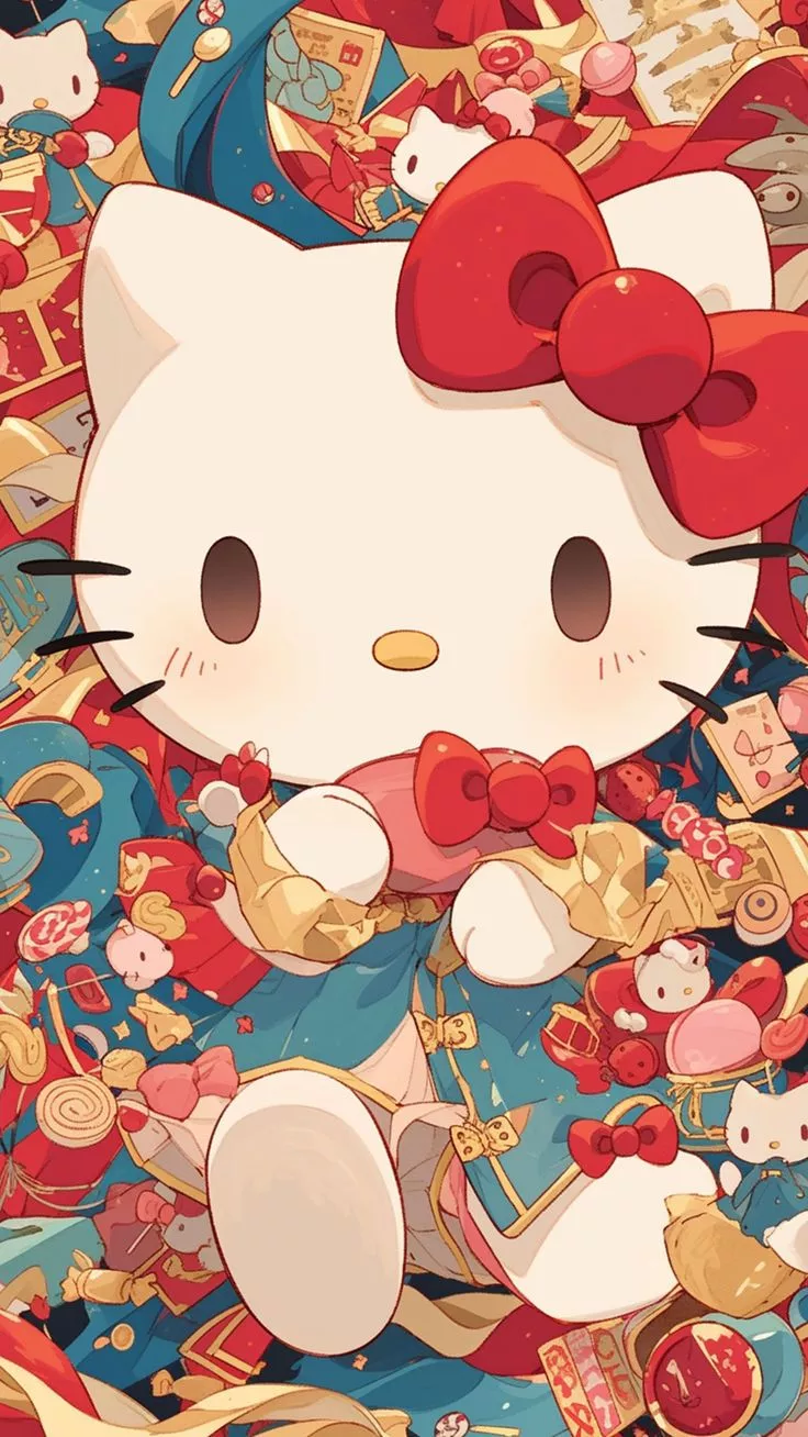 Pink Hello Kitty Background for a Cute