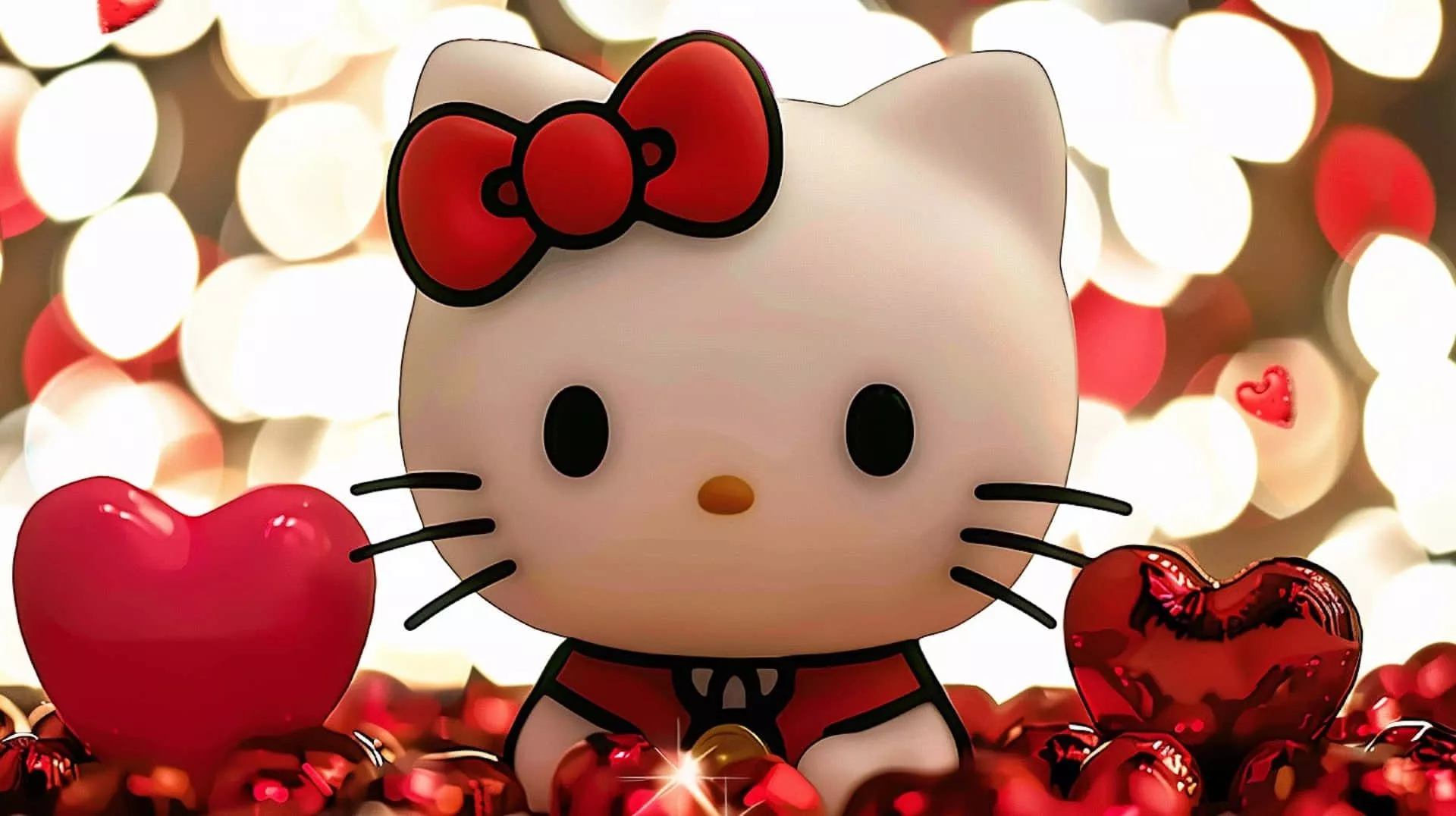 Download Hello Kitty Valentine Bokeh