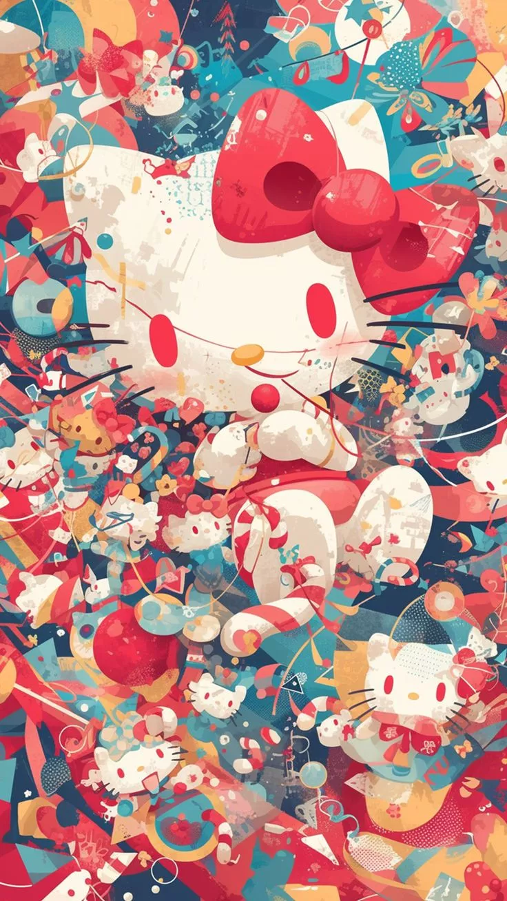 Pink Hello Kitty Background for a Cute