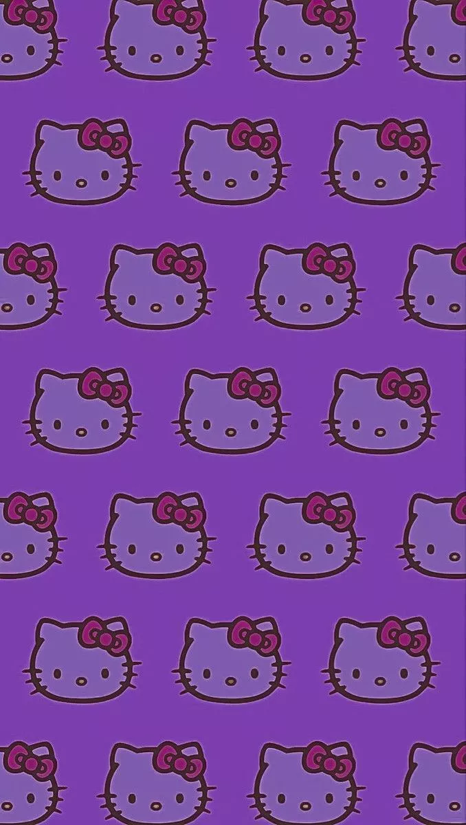 Hello Kitty wallpaper violet. Edit:Ash