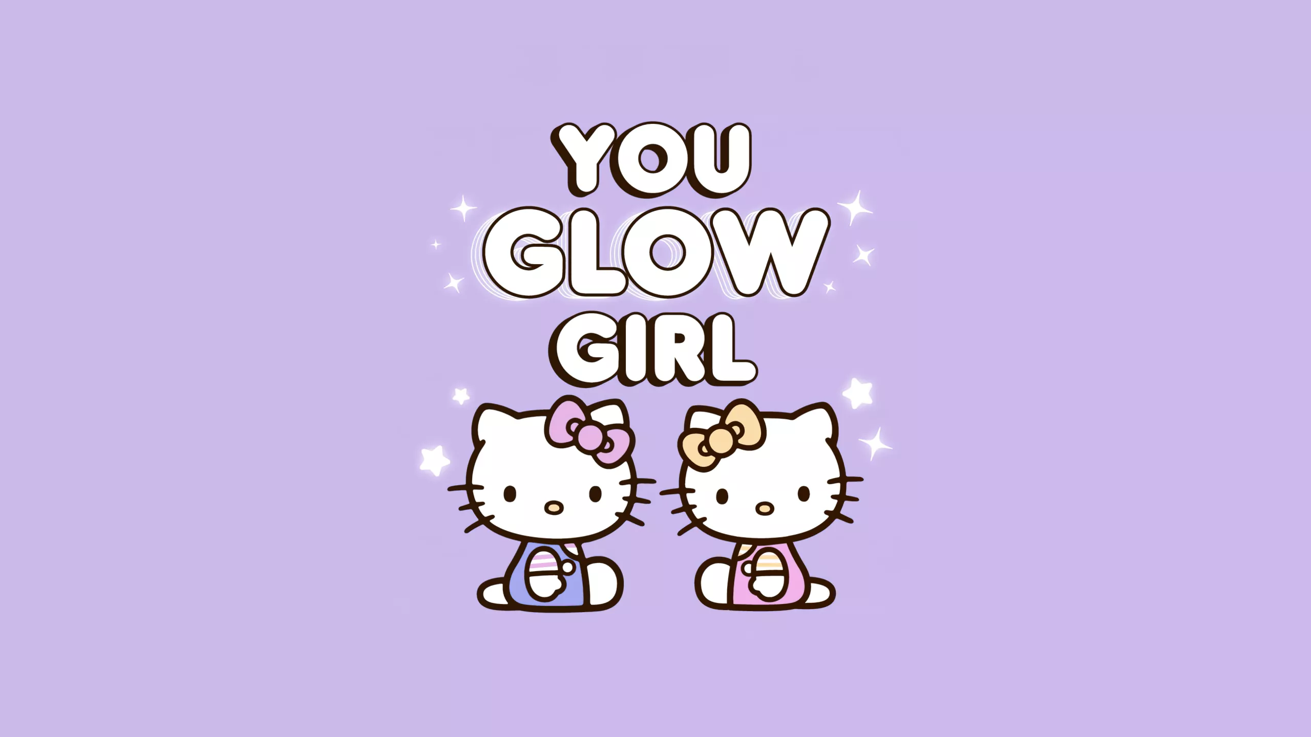 You glow girl Wallpaper 4K, Cute hello