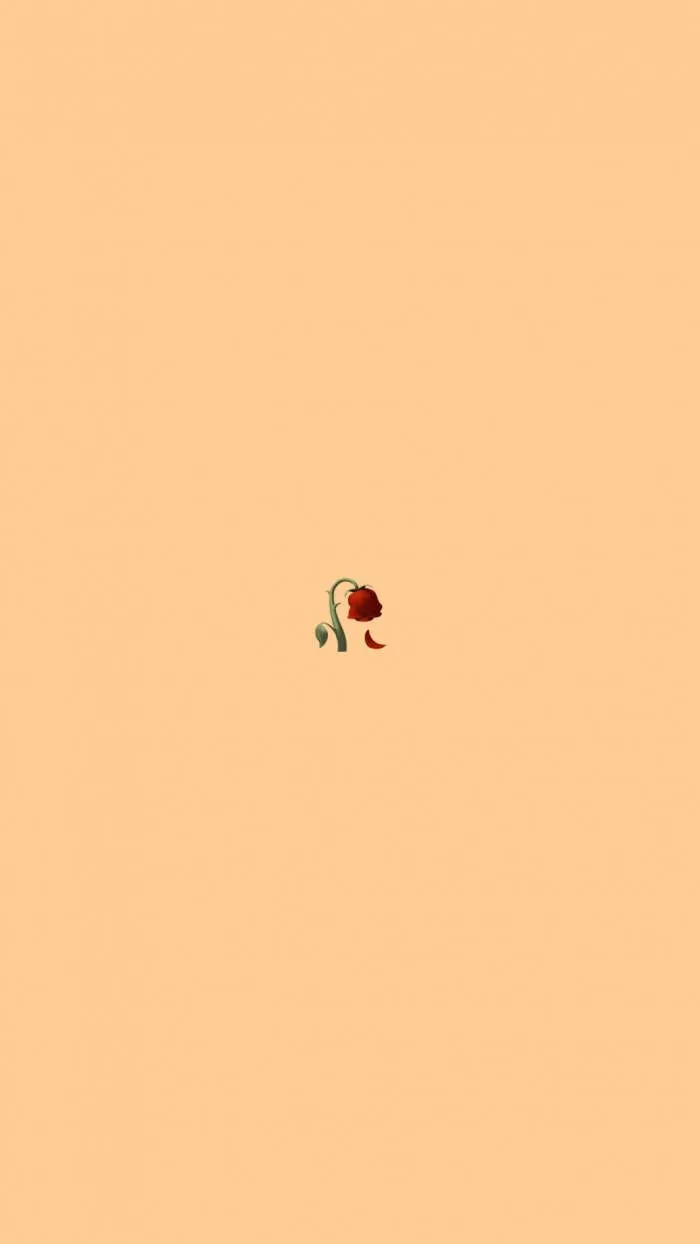 Sad Wilted Rose iPhone Wallpaper