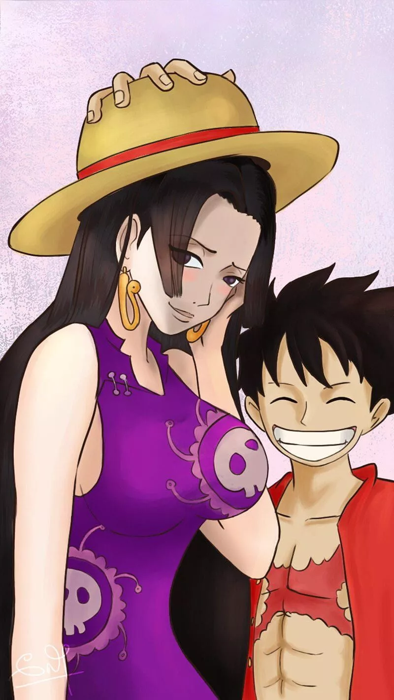 Luffy Hancock Love, anime, one piece