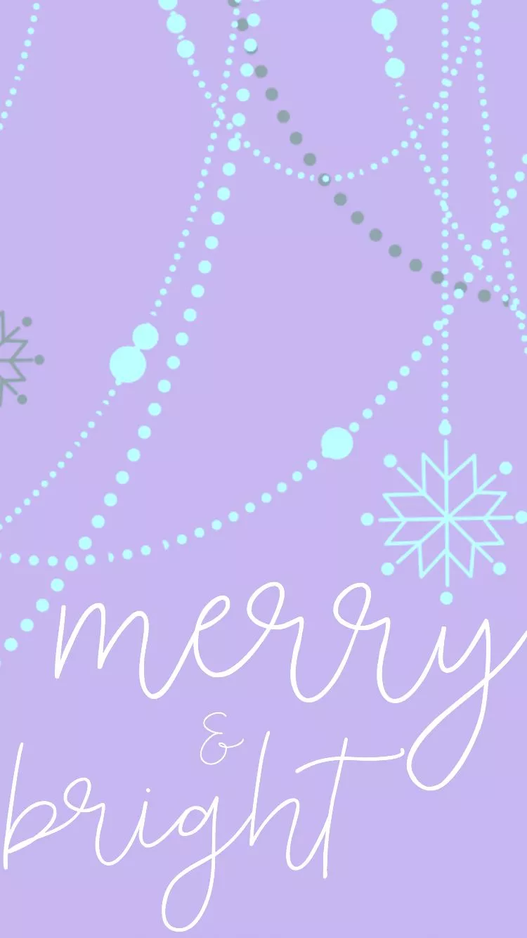 Free Merry & Bright Holiday Phone Wallpaper