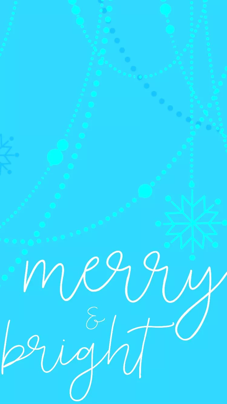 Free Merry & Bright Holiday Phone Wallpaper