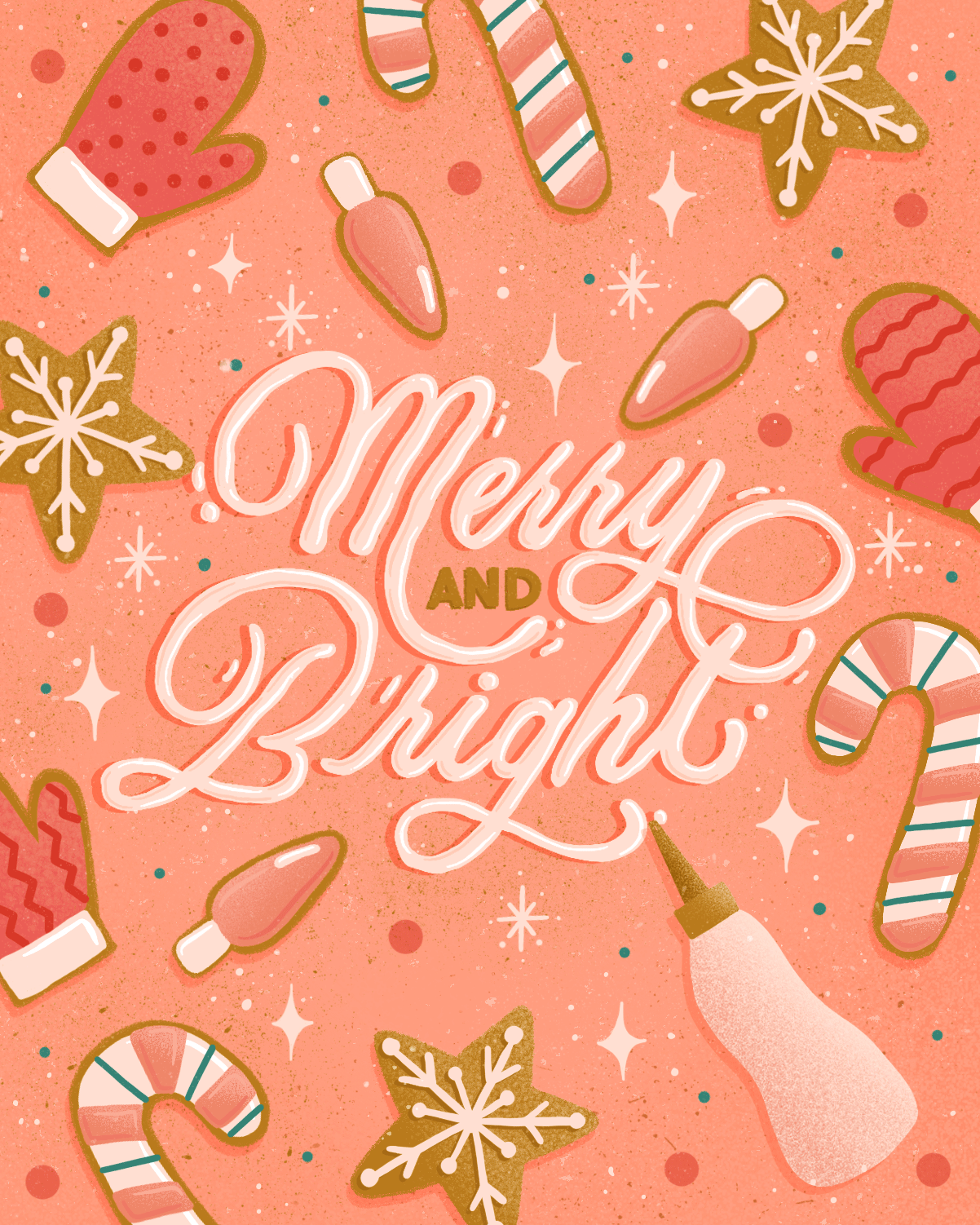 Merry and Bright Lettering Animation