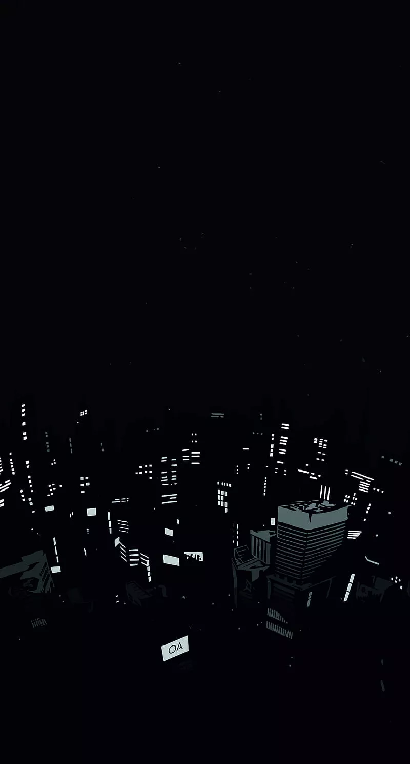 City minimal, dark, iphone, moon, sky, vector, world, HD phone wallpaper