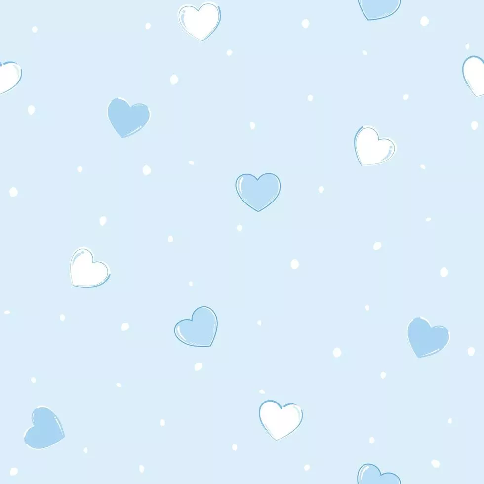 hearts on blue background. Cute image