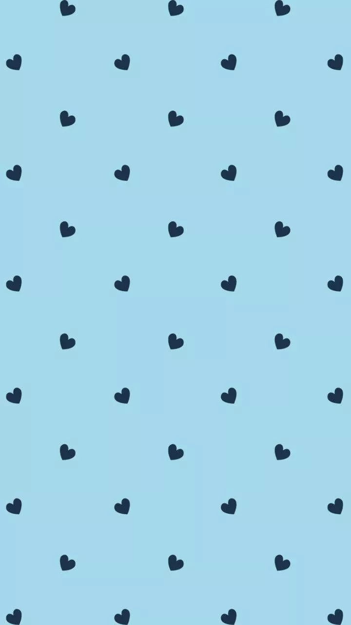 Navy Blue Heart Pattern Wallpaper