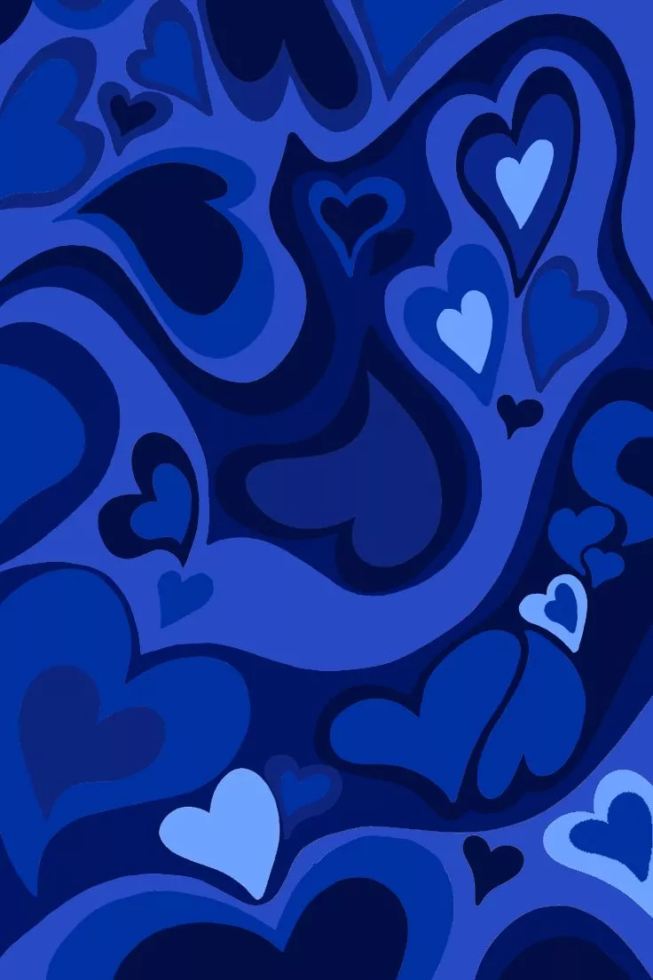Blue heart wallpaper