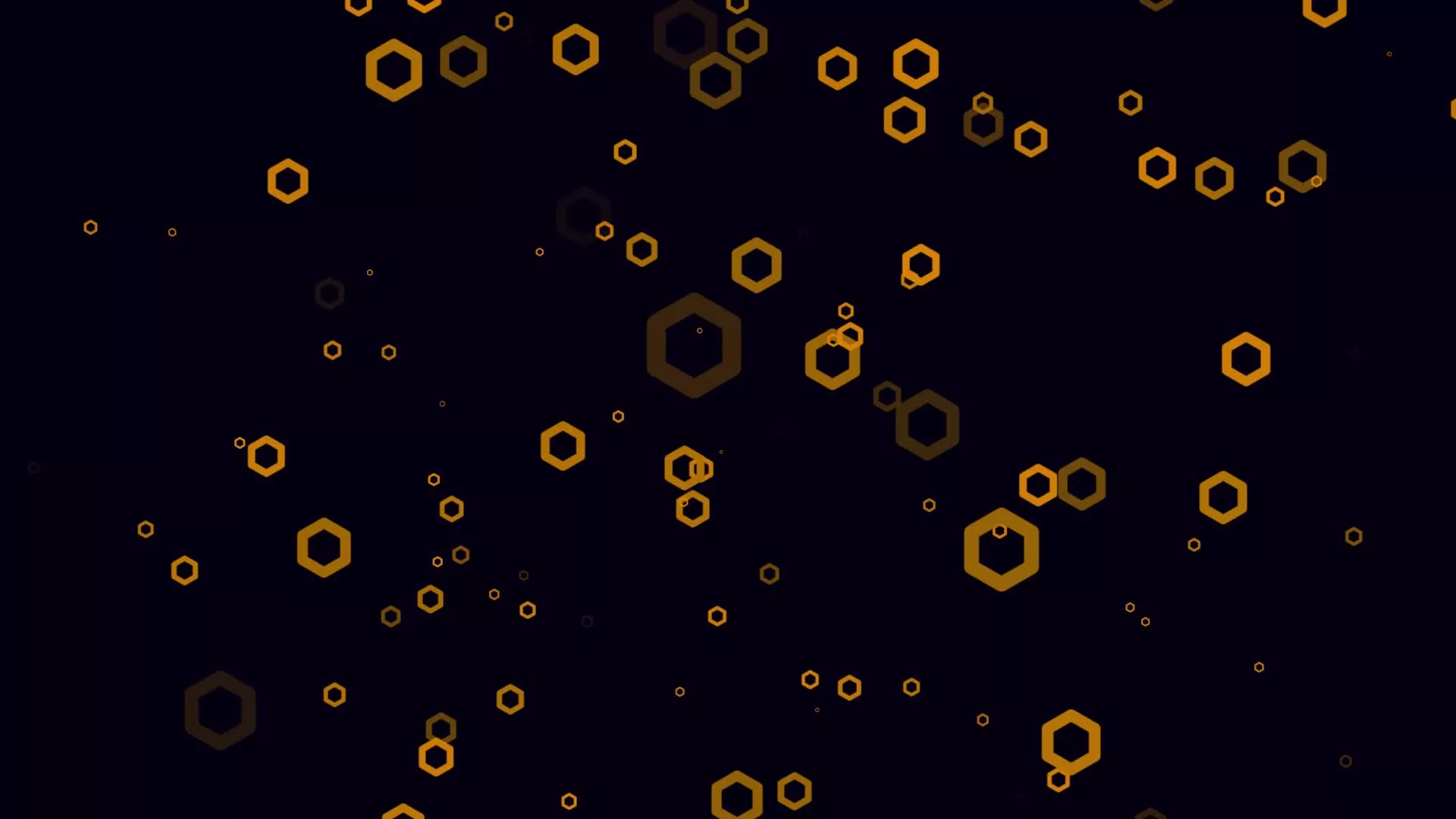 Orange hexagon particle motion
