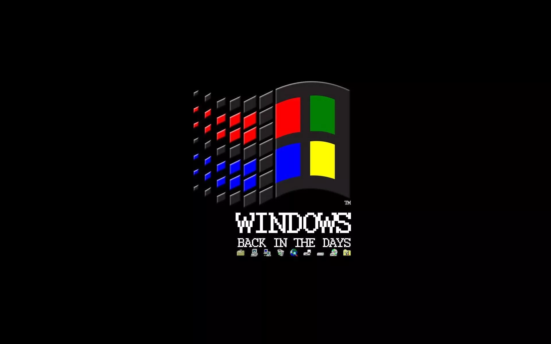 HD wallpaper: Retro Windows logo