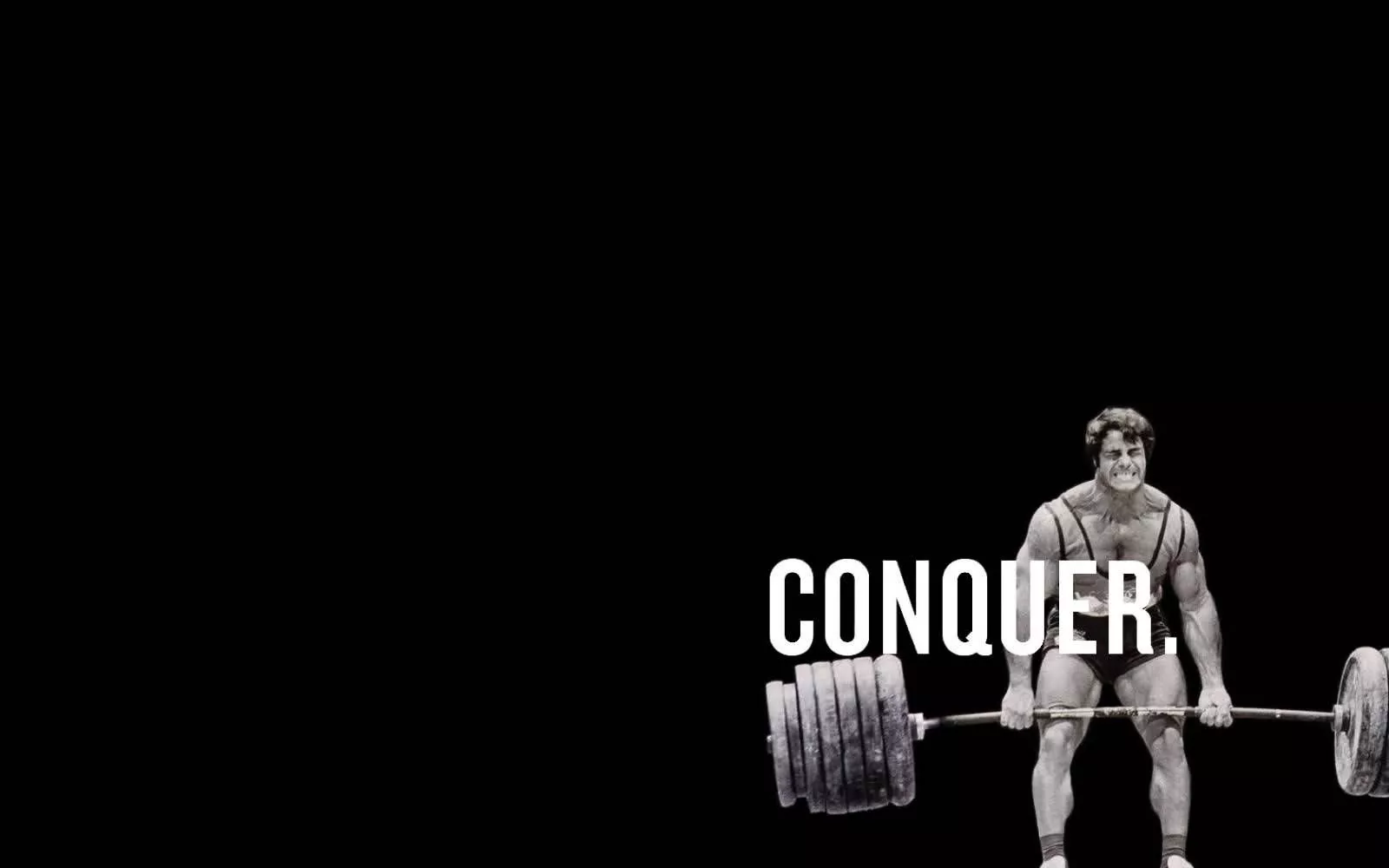 Conquer Weight Lifting Quote Wallpaper
