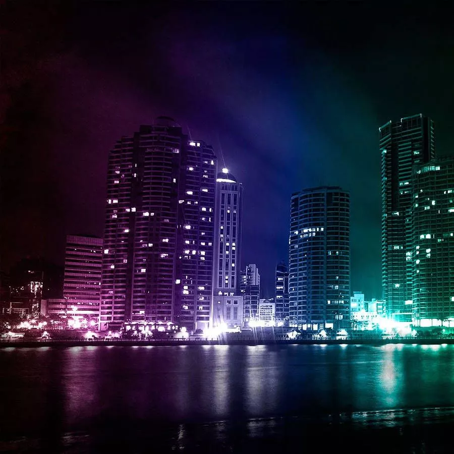 Rgb City Lights Samsung Galaxy Tablet