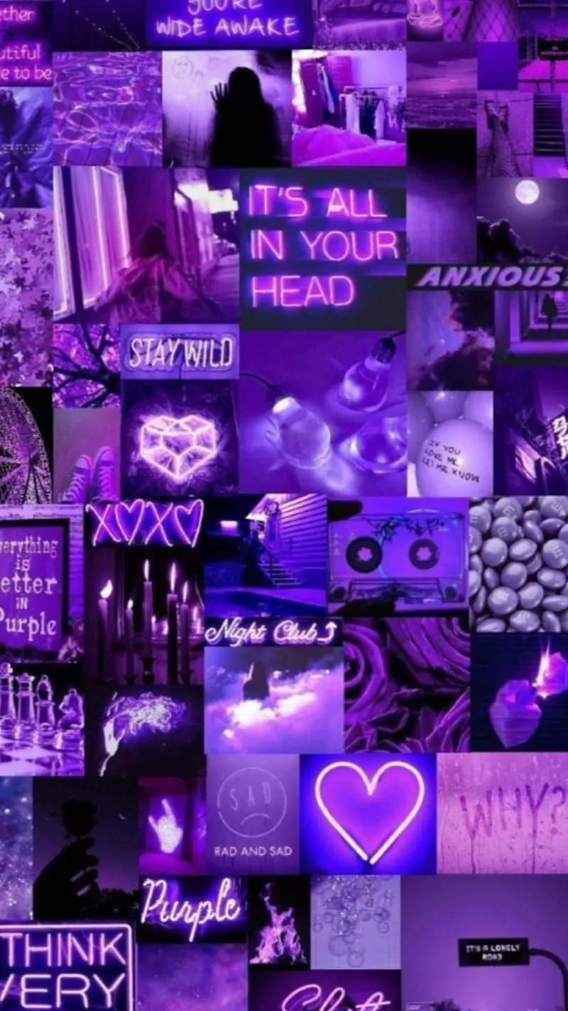 HD lights purple wallpaper