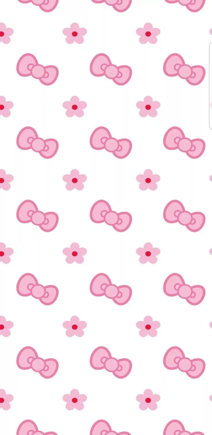 Hello kitty bow flower cute wallpaper