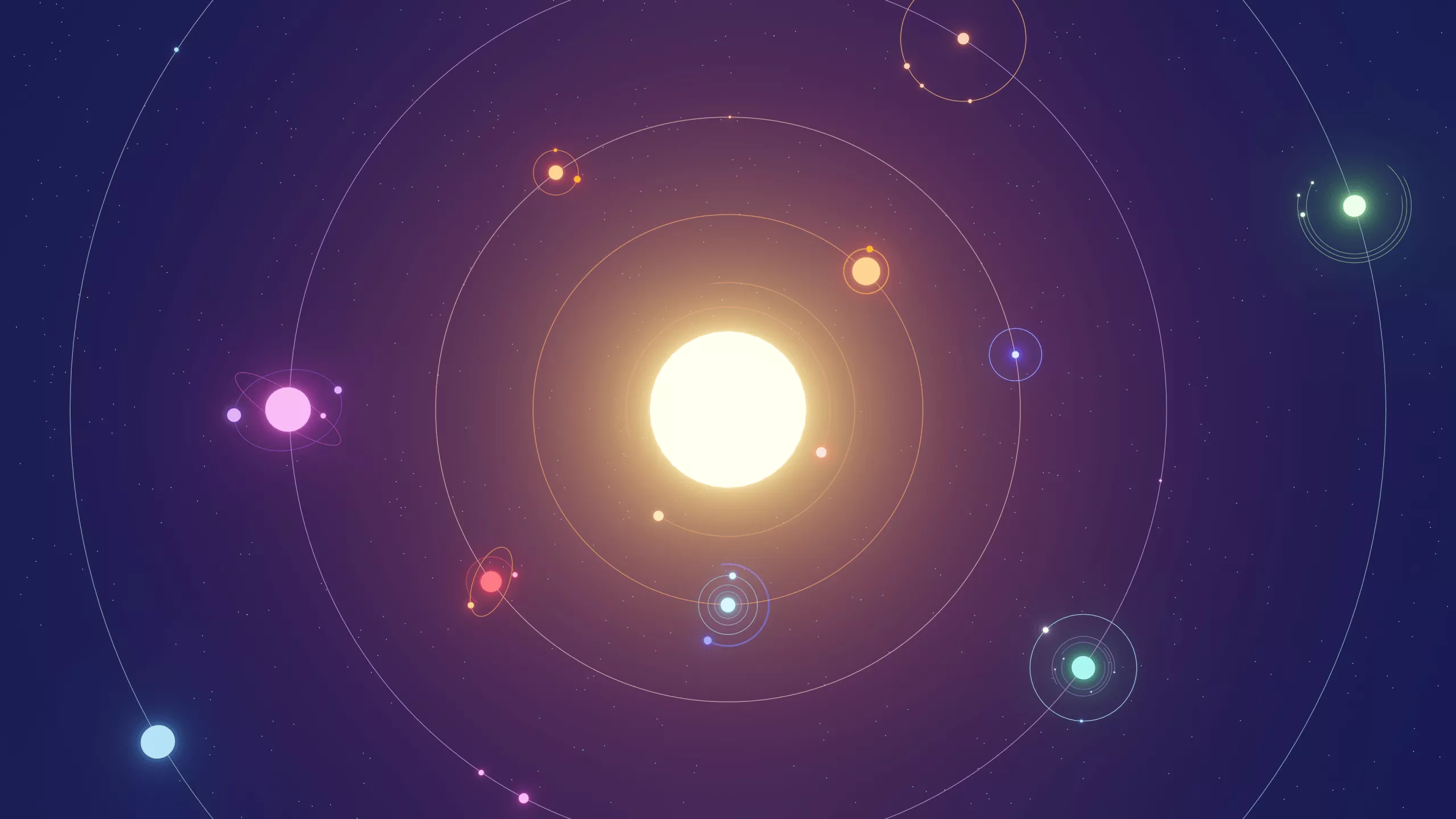 Solar system Planets Illustration 4K