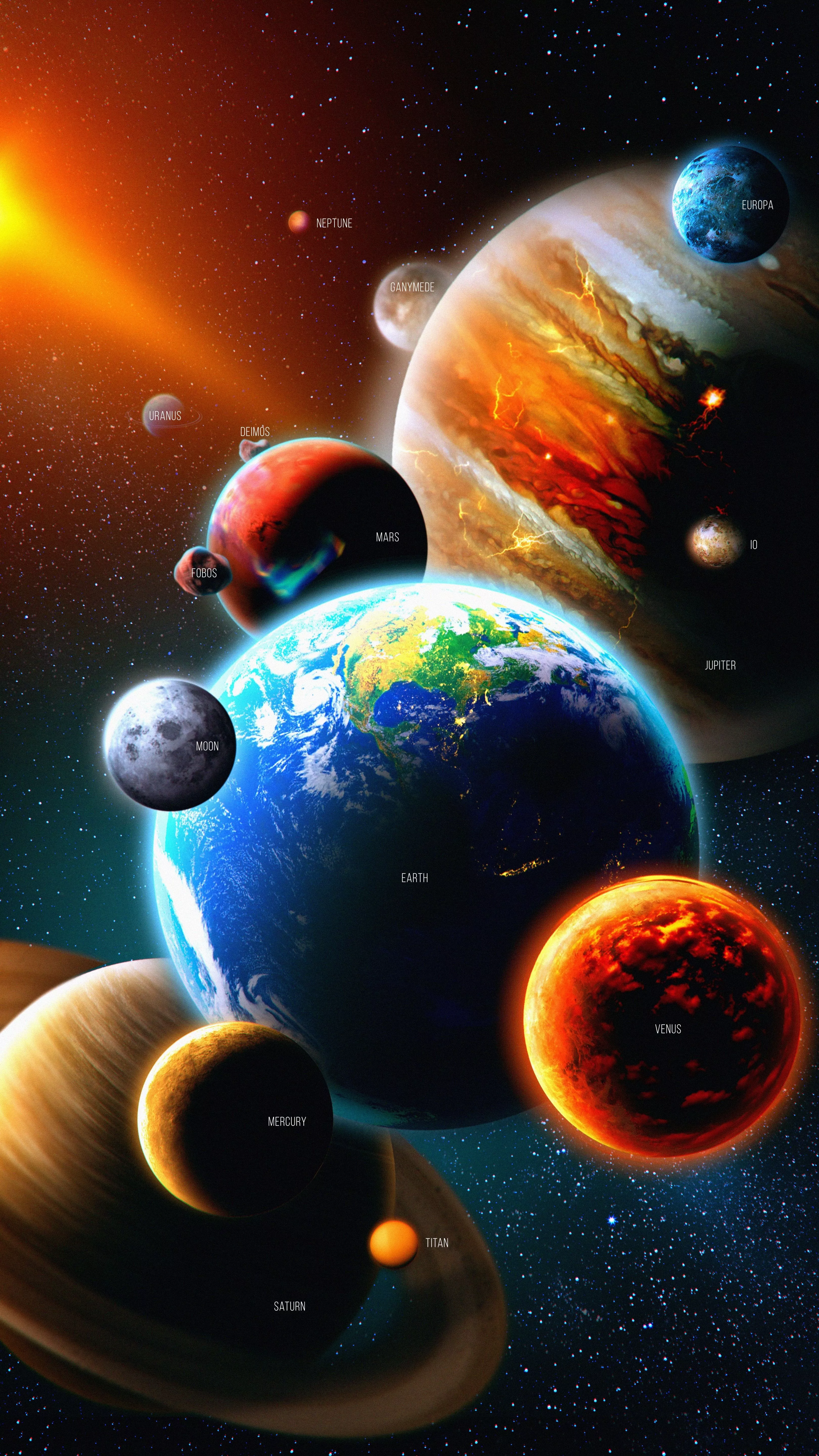 Wallpaper Solar System, Planet, Earth