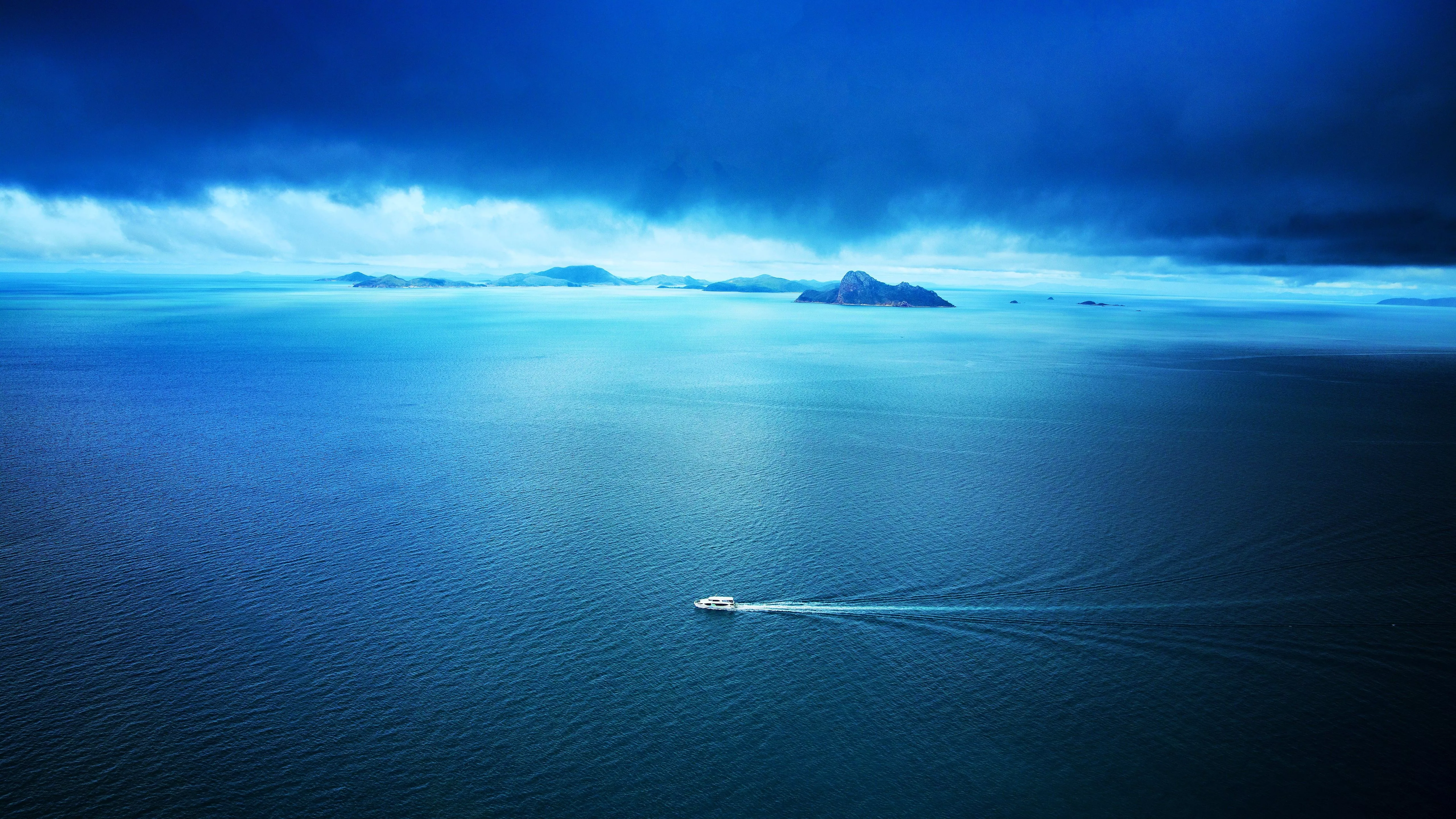 White Ship Background